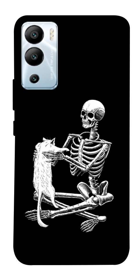 Чохол Skeleton with cat для Infinix Hot 12i