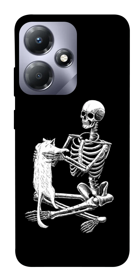 Чехол Skeleton with cat для Infinix Hot 30i