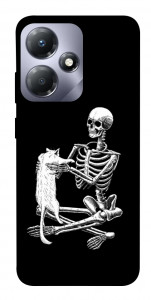 Чохол Skeleton with cat для Infinix Hot 30 Play