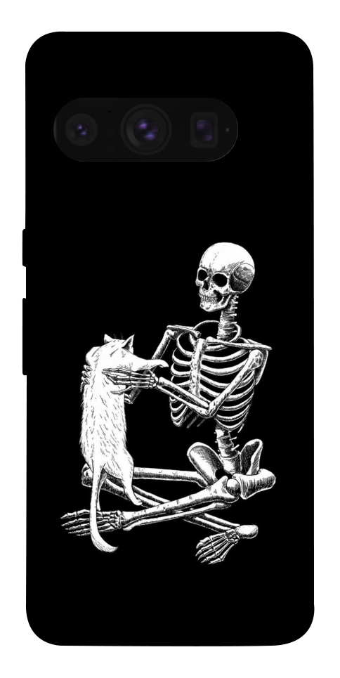 Чехол Skeleton with cat для Google Pixel 8 Pro