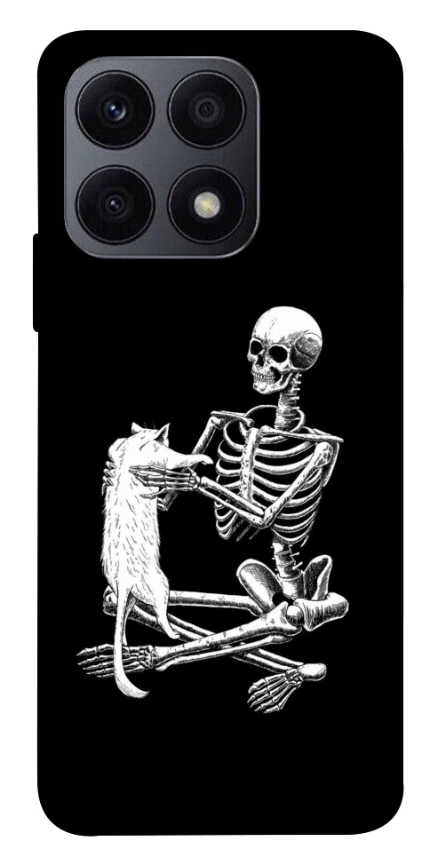 Чехол Skeleton with cat для Huawei Honor X8a