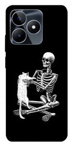 Чехол Skeleton with cat для Realme C53