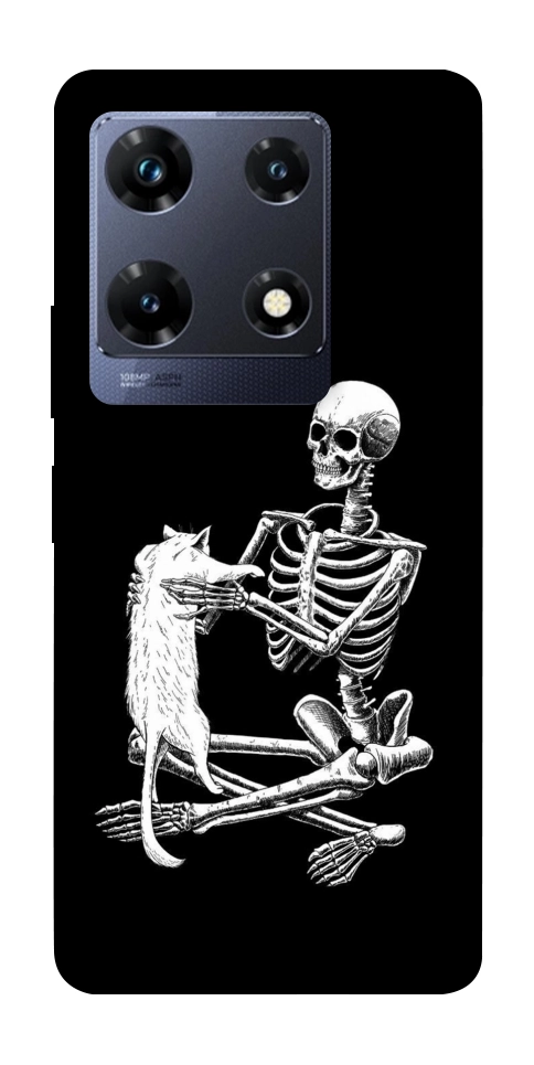 Чехол Skeleton with cat для Infinix Note 30 Pro NFC