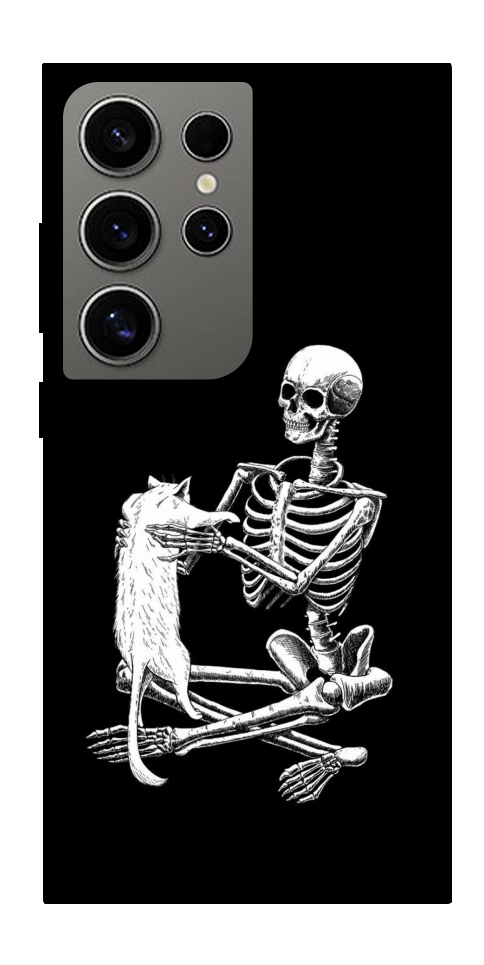 Чохол Skeleton with cat для Galaxy S24 Ultra