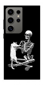 Чохол Skeleton with cat для Galaxy S24 Ultra