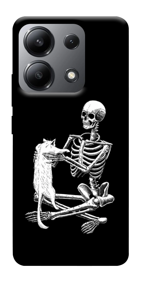 Чехол Skeleton with cat для Xiaomi Redmi Note 13 4G