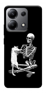 Чехол Skeleton with cat для Xiaomi Redmi Note 13 4G