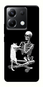 Чохол Skeleton with cat для Xiaomi Poco X6