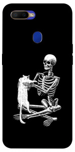 Чохол Skeleton with cat для Oppo A7