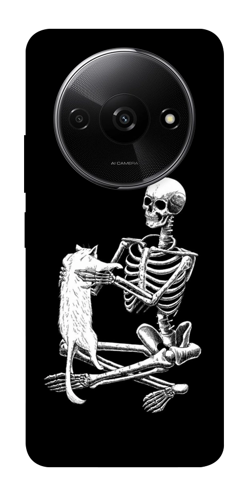 Чехол Skeleton with cat для Xiaomi Redmi A3