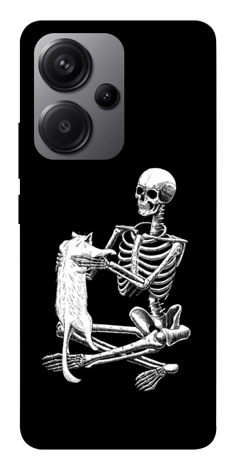 Чехол Skeleton with cat для Xiaomi Redmi Note 13 Pro+