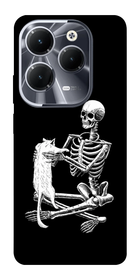 Чехол Skeleton with cat для Infinix Hot 40