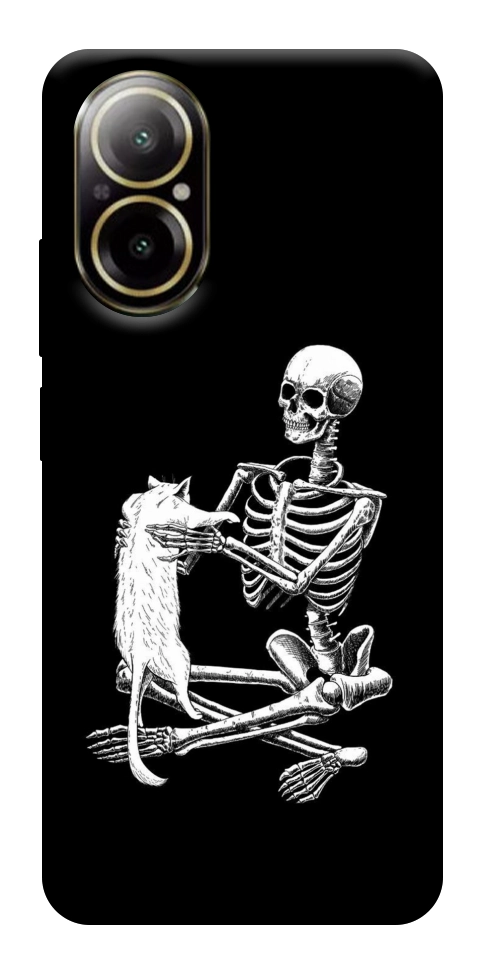 Чохол Skeleton with cat для Realme C67 4G