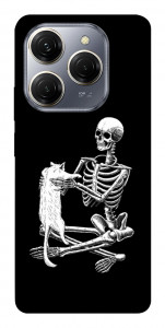 Чехол Skeleton with cat для TECNO Spark 20 Pro
