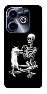 Чехол Skeleton with cat для Infinix Hot 40i