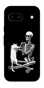 Чехол Skeleton with cat для Google Pixel 8a