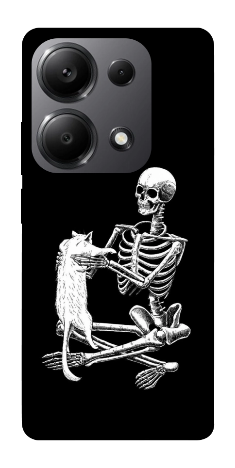 Чехол Skeleton with cat для Xiaomi Redmi Note 13 Pro 5G