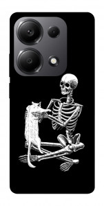 Чехол Skeleton with cat для Xiaomi Redmi Note 13 Pro 5G