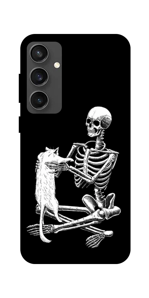 Чехол Skeleton with cat для Galaxy S24 FE