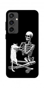Чохол Skeleton with cat для Galaxy S24 FE