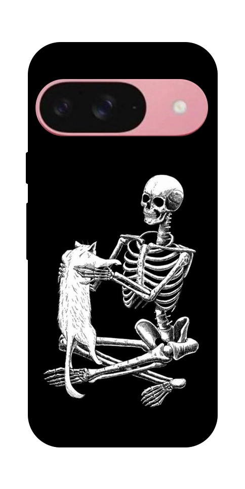 Чехол Skeleton with cat для Google Pixel 9