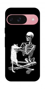 Чехол Skeleton with cat для Google Pixel 9