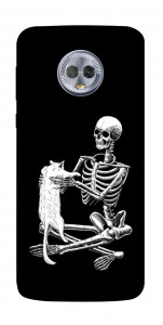 Чохол Skeleton with cat для Motorola Moto G6 Plus