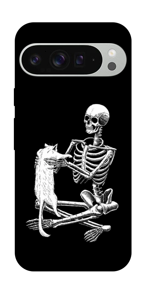 Чехол Skeleton with cat для Google Pixel 9 Pro XL