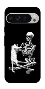 Чехол Skeleton with cat для Google Pixel 9 Pro XL