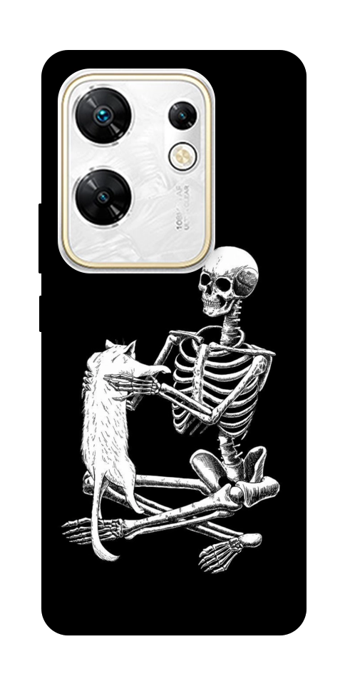 Чехол Skeleton with cat для Infinix Zero 30 4G