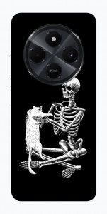 Чохол Skeleton with cat для Xiaomi Poco C75