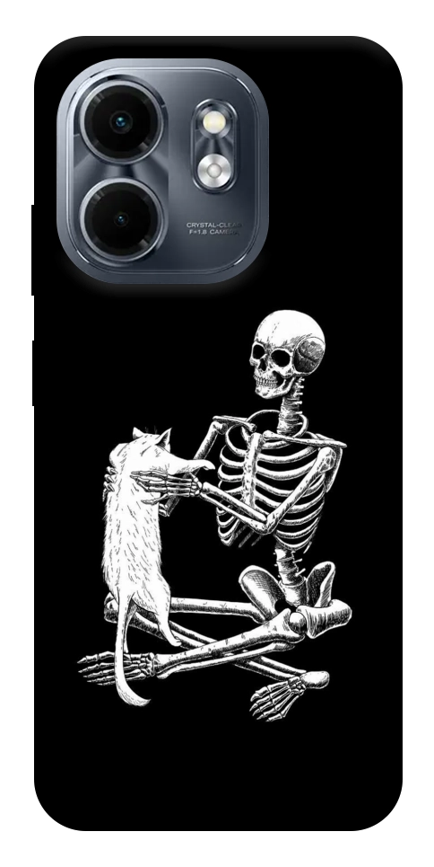 Чехол Skeleton with cat для Infinix Smart 9 4G
