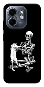 Чехол Skeleton with cat для Infinix Hot 50i