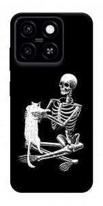 Чехол Skeleton with cat для ZTE Blade A55 4G
