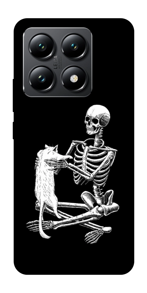 Чехол Skeleton with cat для Xiaomi 14T
