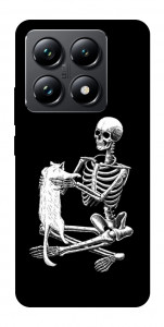 Чохол Skeleton with cat для Xiaomi 14T Pro
