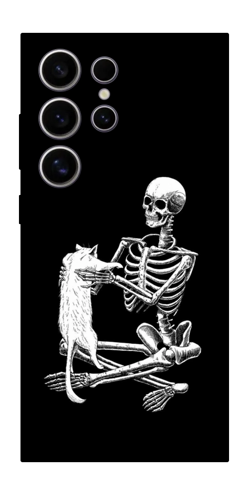 Чехол Skeleton with cat для Galaxy S25 Ultra