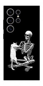 Чехол Skeleton with cat для Galaxy S25 Ultra