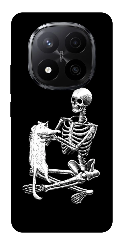 Чехол Skeleton with cat для Xiaomi Redmi Note 14 Pro+ 5G