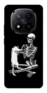 Чехол Skeleton with cat для Xiaomi Redmi Note 14 Pro+ 5G