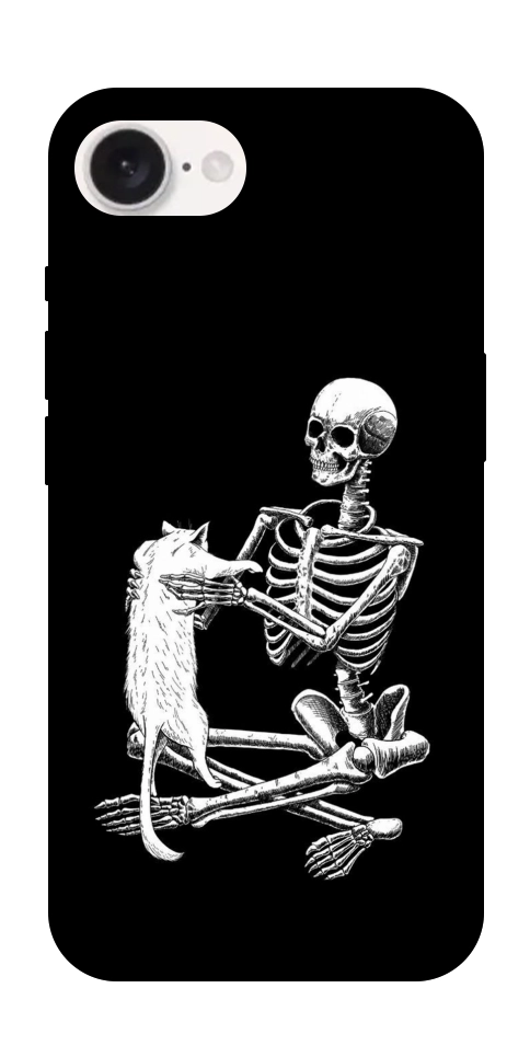 Чехол Skeleton with cat для iPhone 16e