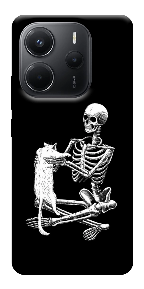 Чехол Skeleton with cat для Xiaomi Redmi Note 14 4G (Int. version)