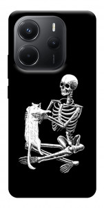 Чехол Skeleton with cat для Xiaomi Redmi Note 14 4G (Int. version)