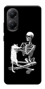 Чехол Skeleton with cat для Xiaomi Poco X7 Pro