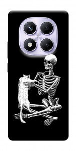Чехол Skeleton with cat для Xiaomi Poco X7