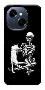 Чехол Skeleton with cat для TECNO Spark Go 1 (KL4)