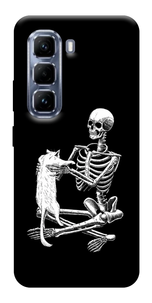 Чохол Skeleton with cat для Infinix Hot 50 Pro