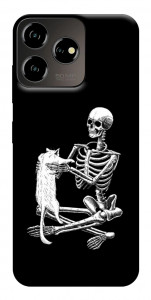 Чехол Skeleton with cat для ZTE Blade V50 Design 4G