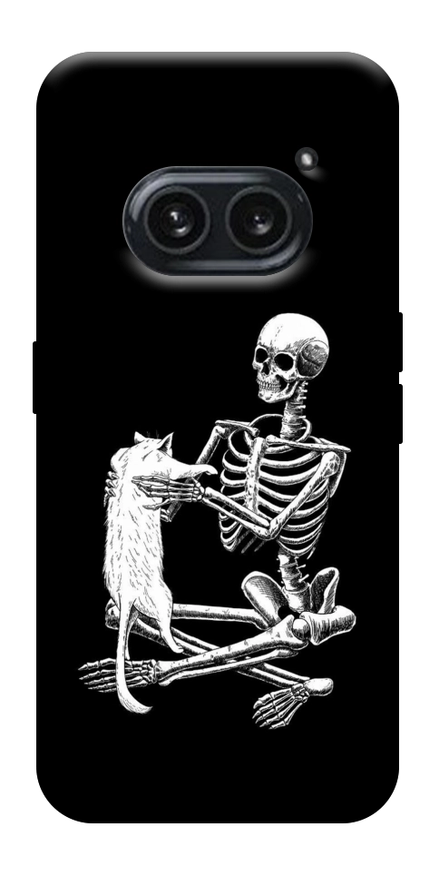 Чехол Skeleton with cat для Nothing Phone (2a)