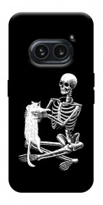 Чехол Skeleton with cat для Nothing Phone (2a)